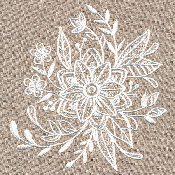 Exquisite Flourishing Bouquet (Whitework) - Image 4