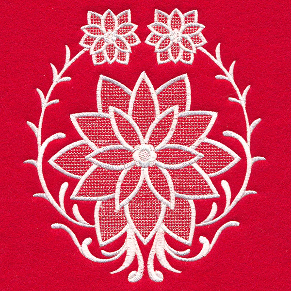 Exquisite Poinsettia Accent (Whitework) - Image 5