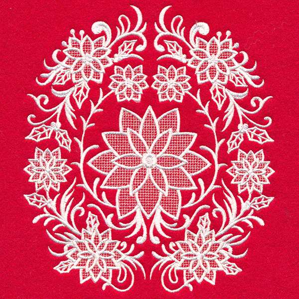 Exquisite Poinsettia Feature (Whitework) - Image 3