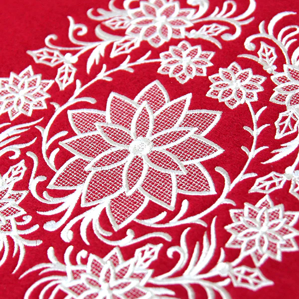 Exquisite Poinsettia Feature (Whitework) - Image 4