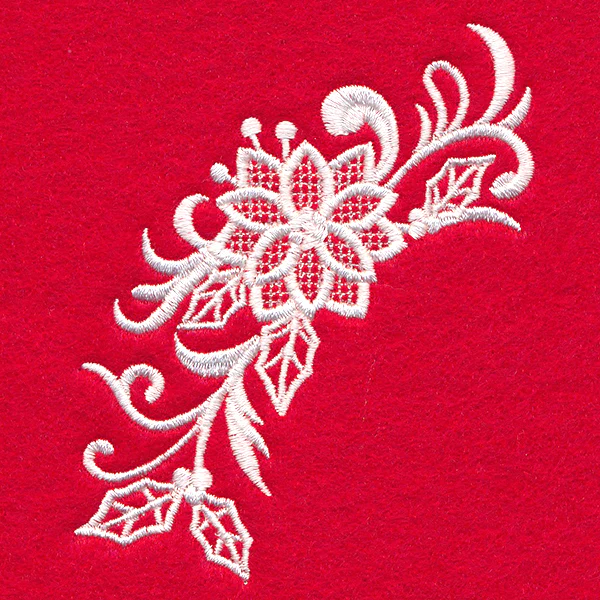 Exquisite Poinsettia Spray (Whitework) - Image 3