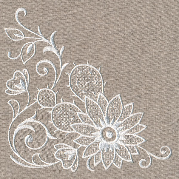 Exquisite Southwestern Corner (Whitework) - Image 2
