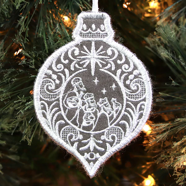 Exquisite Three Wise Men Ornament (In-the-Hoop) - Image 2