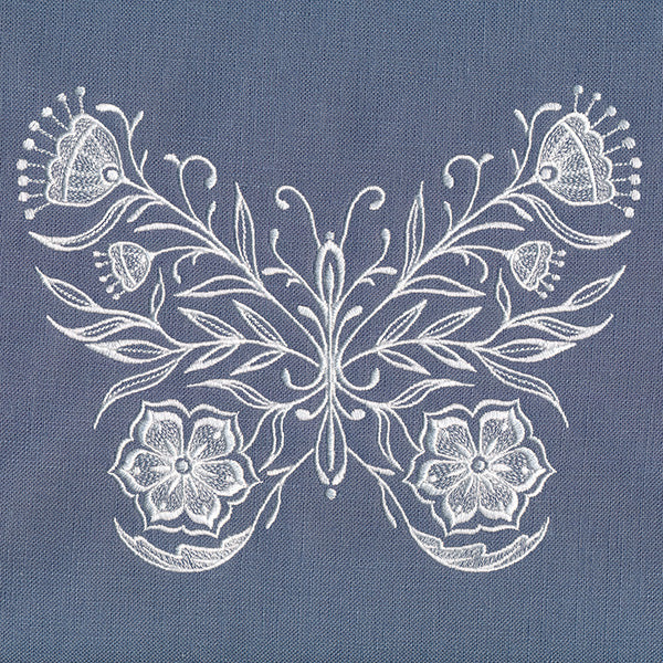 Exquisite Whitework Butterfly - Image 3