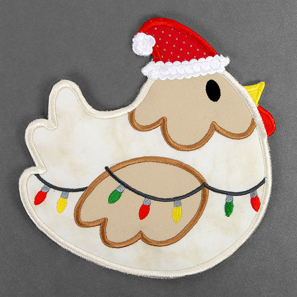 Fa-la-la Festive Chicken Trivet (In-the-Hoop) - Image 2