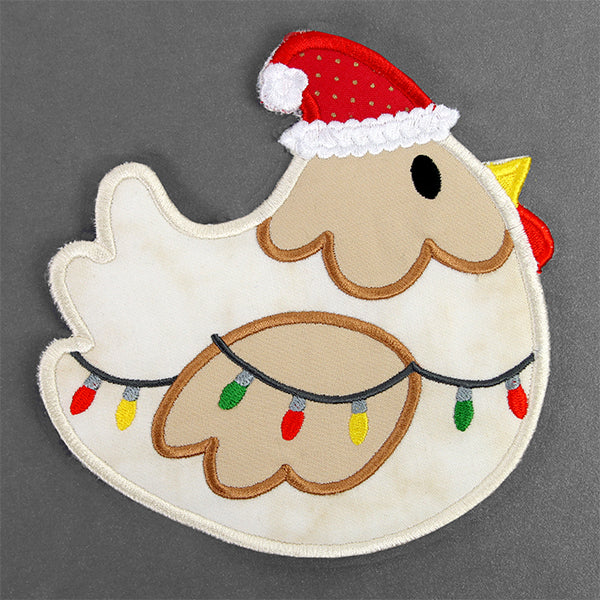 Fa-la-la Festive Chicken Trivet (In-the-Hoop) - Image 3