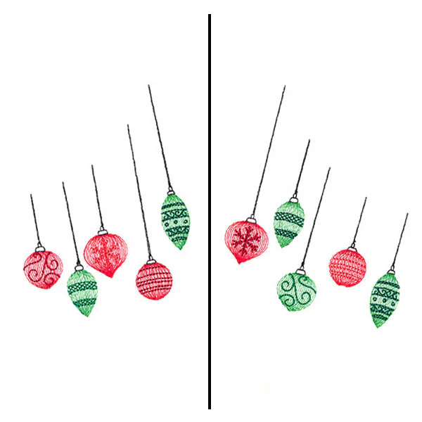 Fa-la-la Festive Ornament Mask Motif - Image 3
