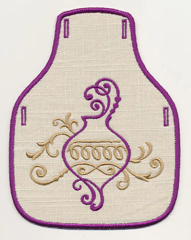 Fa La La Filigree Bottle Apron 2 (In-the-Hoop)