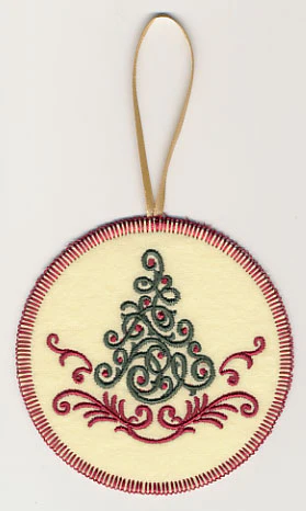 Fa La La Filigree Christmas Tree 1 Ornament (In-the-Hoop)