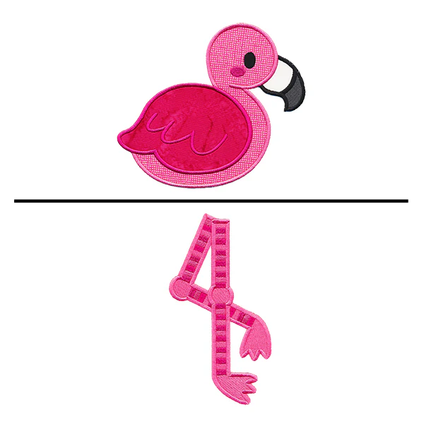 Fabulous Flamingo Towel Topper (In-the-Hoop) - Image 6