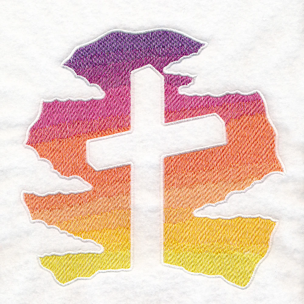 Faithful Cross Silhouette (Embossed) - Image 4