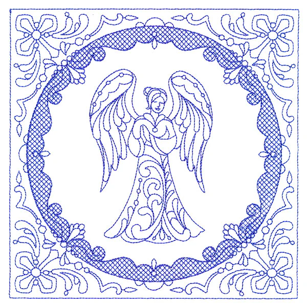 Faithful Stitches - Angel (Trapunto) - Image 3