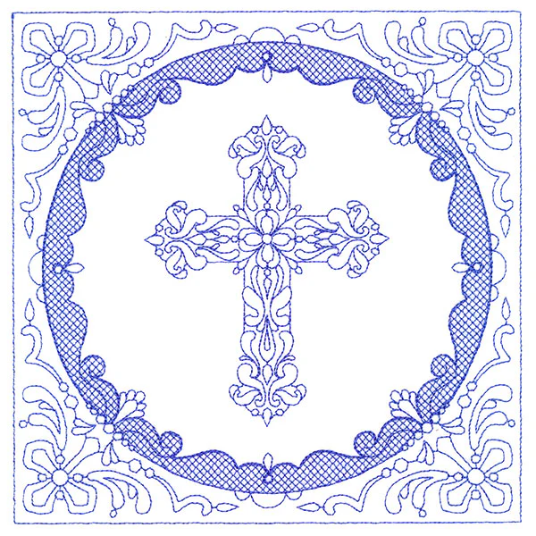 Faithful Stitches - Cross (Trapunto)