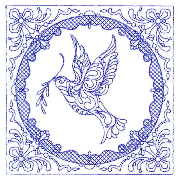 Faithful Stitches - Dove (Trapunto) - Image 7