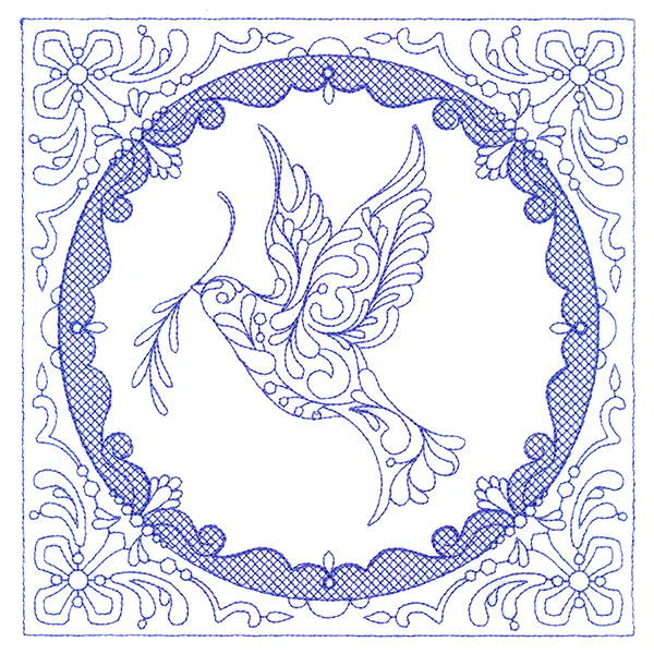 Faithful Stitches - Dove (Trapunto) - Image 9
