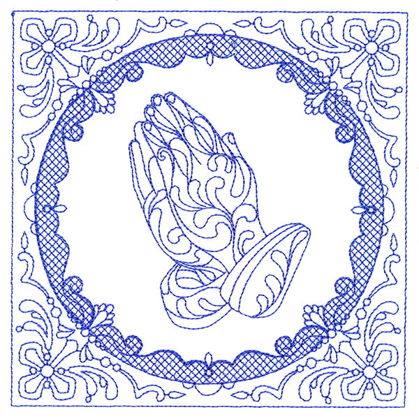 Faithful Stitches - Praying Hands (Trapunto) - Image 5
