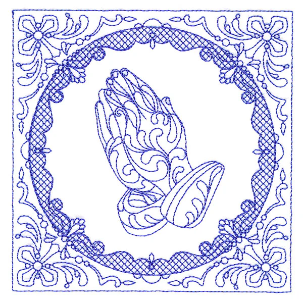 Faithful Stitches - Praying Hands (Trapunto) - Image 7