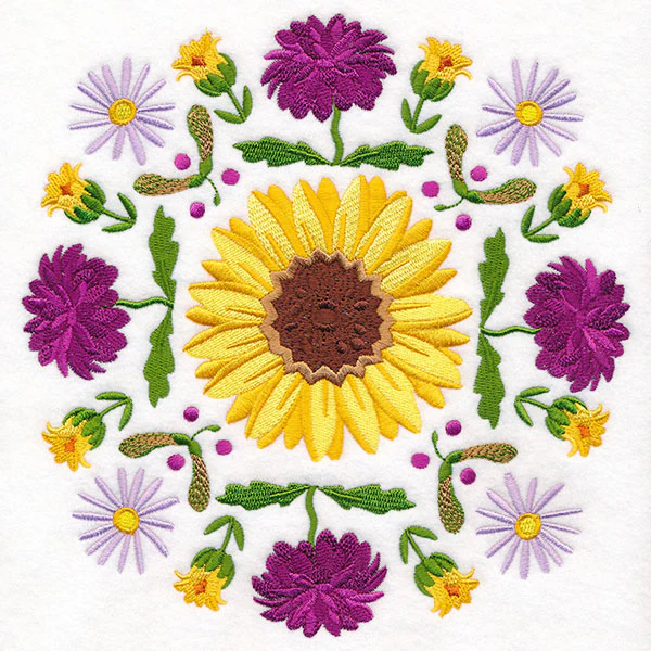 Fall Flowers Medallion