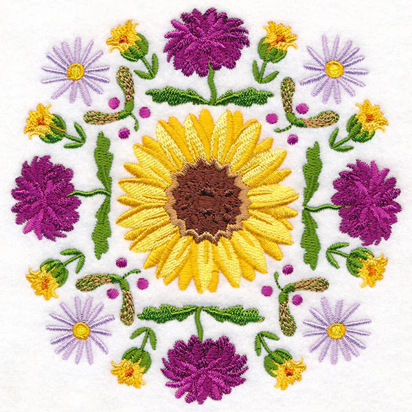 Fall Flowers Medallion - Image 4