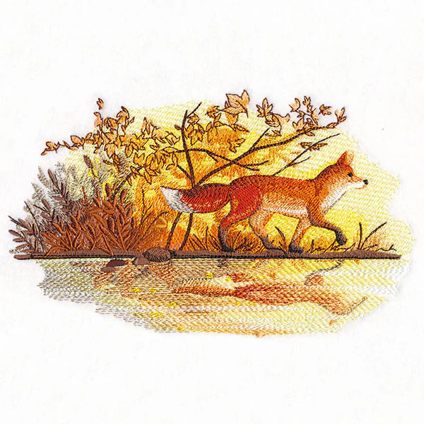 Fall Fox by Water - Image 5