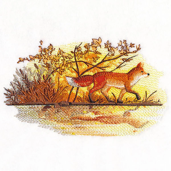 Fall Fox by Water - Image 7