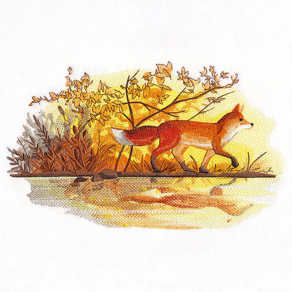 Fall Fox by Water - Image 9