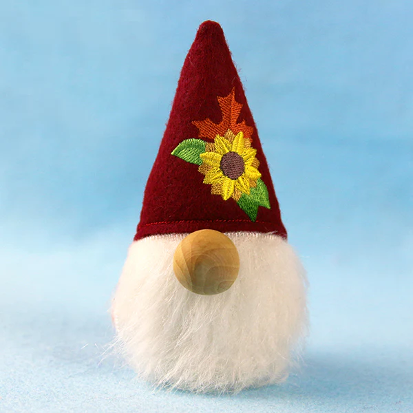 Fall Garden Gnome Stuffie (In-the-Hoop) - Image 2