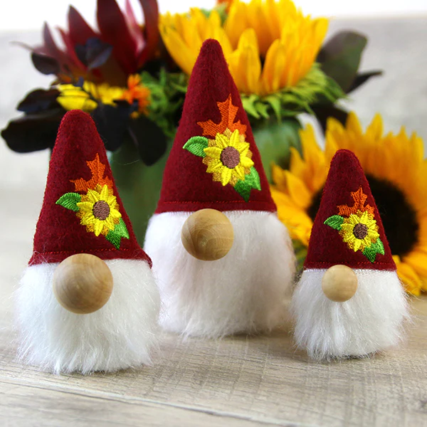 Fall Garden Gnome Stuffie (In-the-Hoop) - Image 4