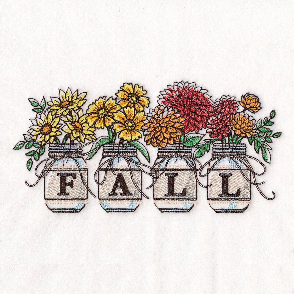 Fall Jar Bouquet Border - Image 4