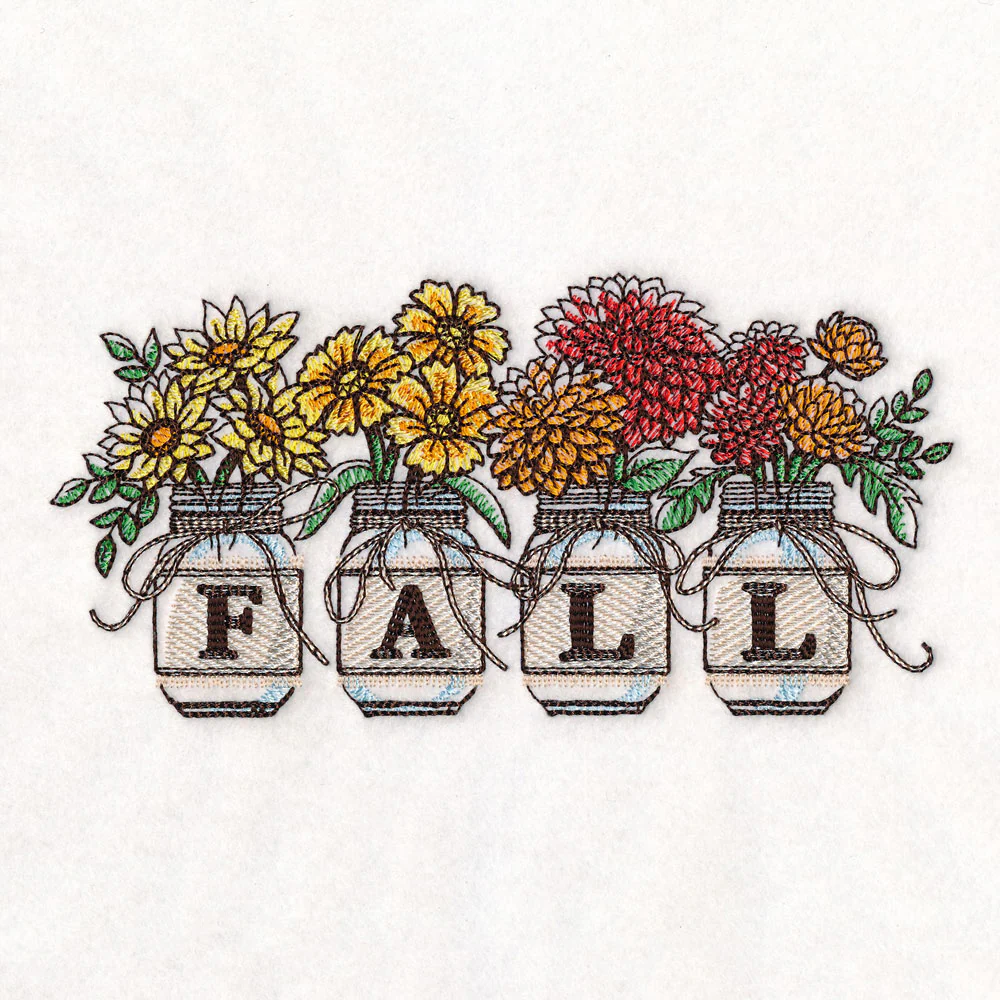 Fall Jar Bouquet Border - Image 5