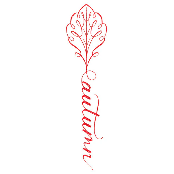 Fall Leaves Calligraphy - Autumn