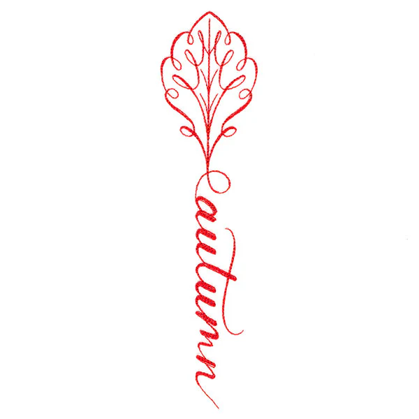 Fall Leaves Calligraphy - Autumn - Image 5