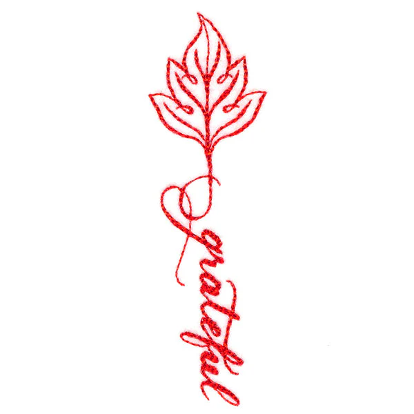 Fall Leaves Calligraphy - Grateful - Image 5