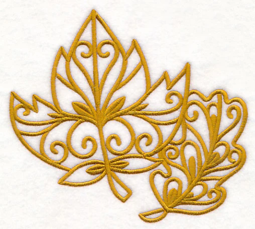 Fall Leaves (Goldwork) - Image 2