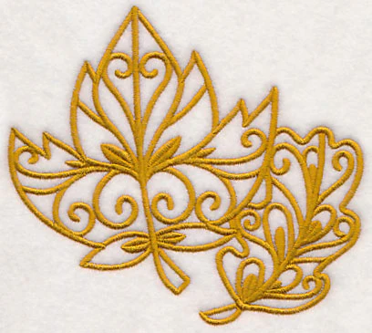 Fall Leaves (Goldwork) - Image 4