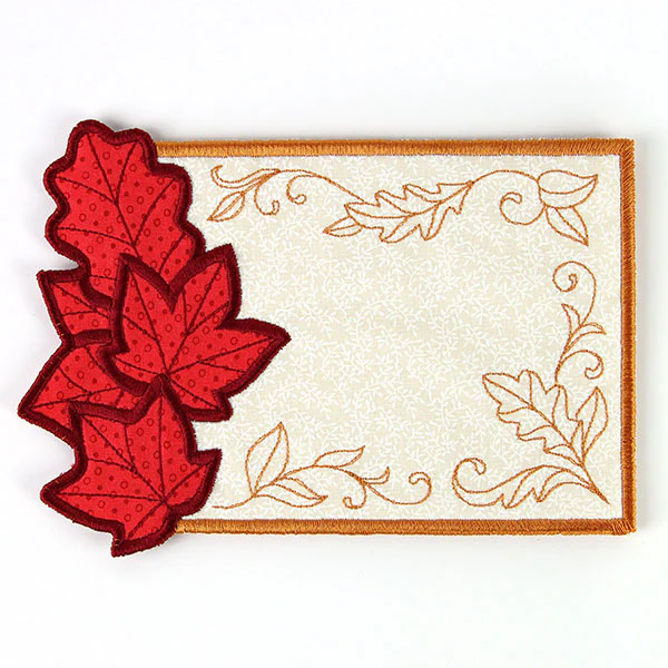 Fall Leaves Mug Rug (In-the-Hoop) - Image 5