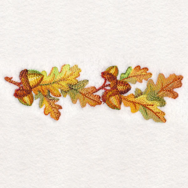Fall Oak Leaves Border in Watercolor - Image 4