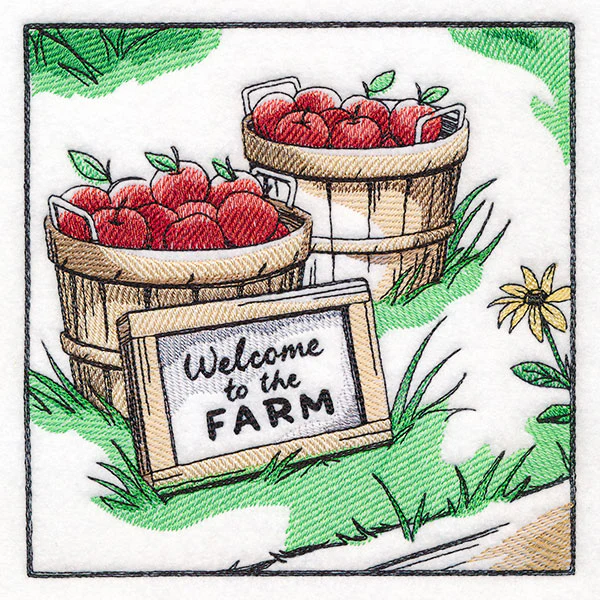 Fall on the Farm Scene - Bushels of Apples - Image 7