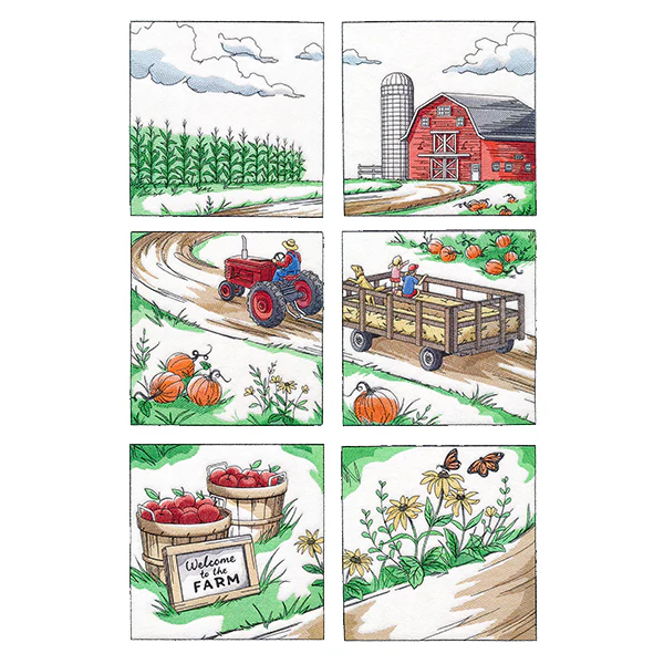 Fall on the Farm Scene - Bushels of Apples - Image 8
