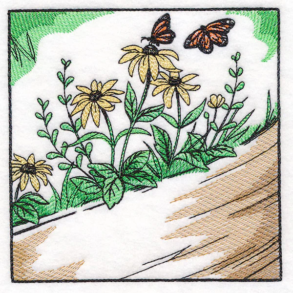 Fall on the Farm Scene - Butterflies and Flowers - Image 7