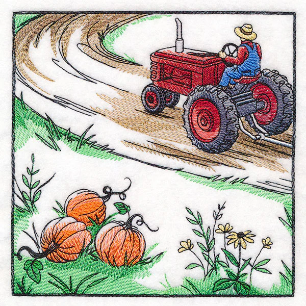 Fall on the Farm Scene - Tractor - Image 5