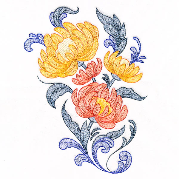 Fall Rosemaling Flowers
