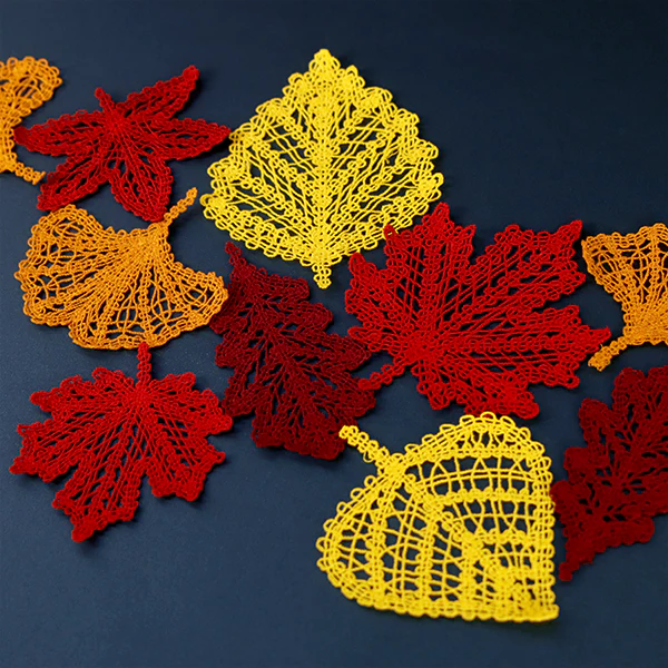 Falling American Sweetgum Leaf (Battenburg Lace) - Image 4