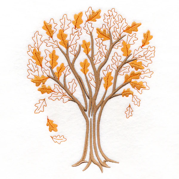 Falling Leaves Oak Tree - Image 2