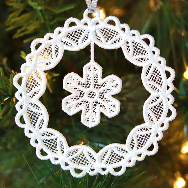 Falling Snowflake Ornament (Lace) - Image 3
