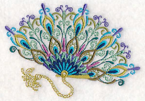 Fanciful Peacock Fan - Image 4
