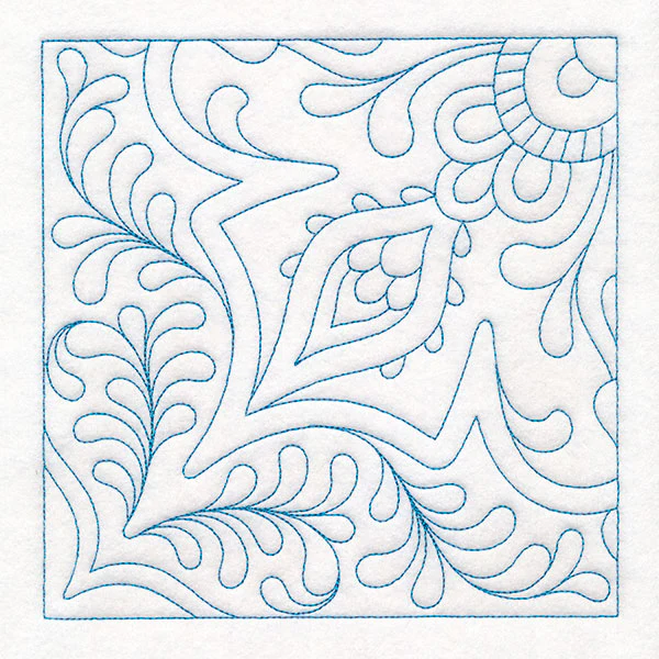 Fanciful Relief Quilting Corner (Double Run)