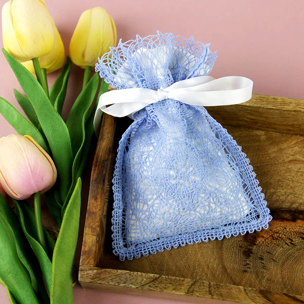 Fancy Drawstring Bag (Battenburg Lace)