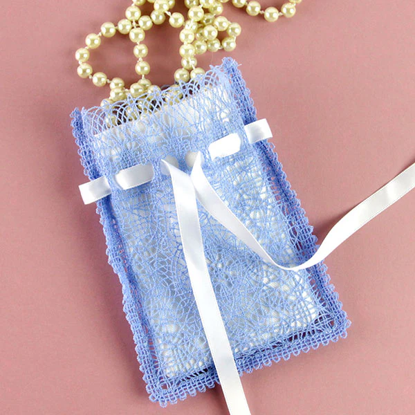 Fancy Drawstring Bag (Battenburg Lace) - Image 3