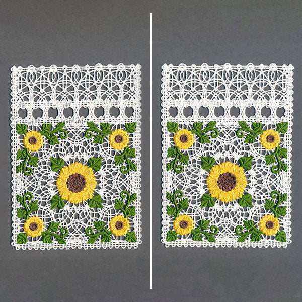 Fancy Fall Sunflower Drawstring Bag (Battenburg Lace) - Image 2